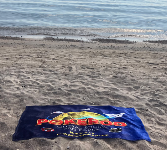 POKEROO Beach Towel (blue) 30x60