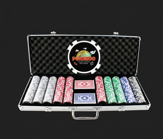 POKEROO Chip Gift Set (silver case)