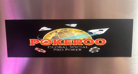 POKEROO Car Magnet (black) 10x3 inches