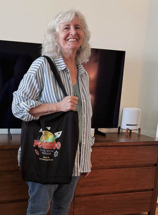 POKEROO Eco Tote Bag (black) 16X14.5X5 ORGANIC